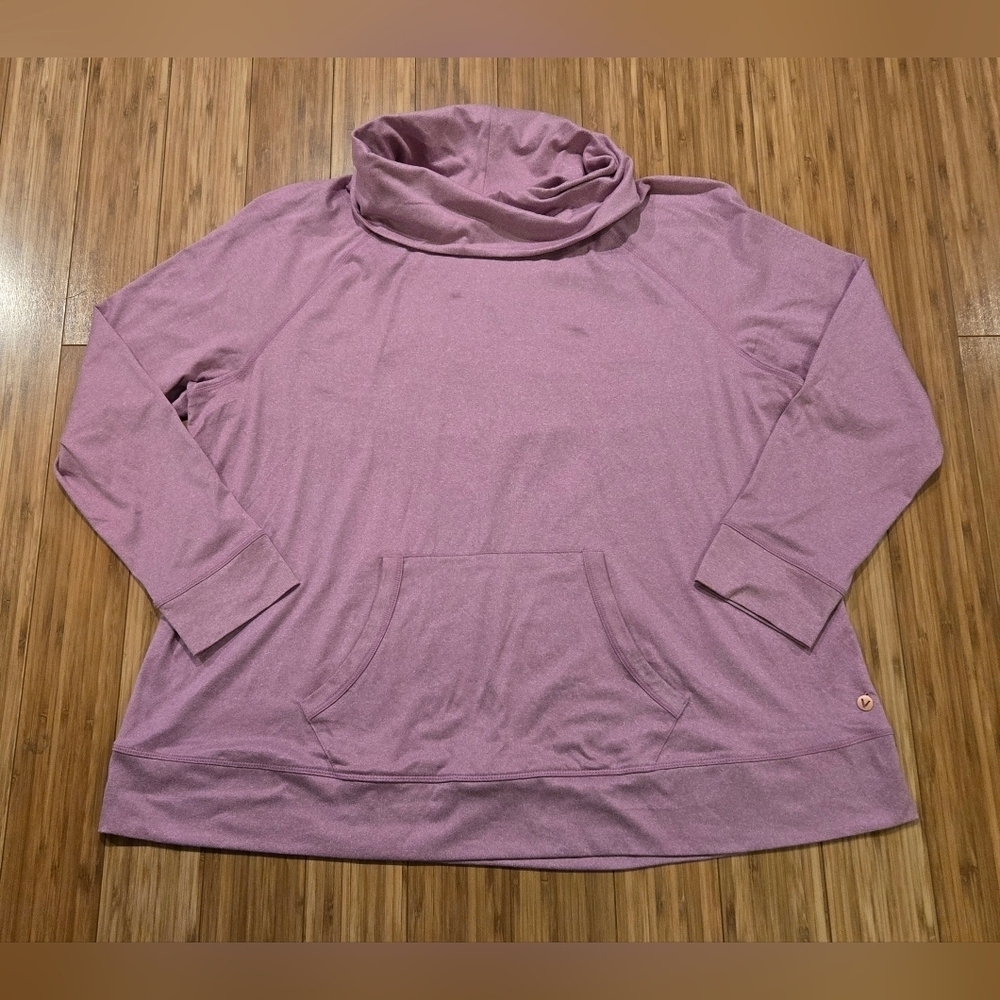 NWOT LIVI Purple Cowl Neck Activewear